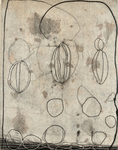 Peter Kampehl: Vom freien Gebrauch des Eigenen. Liquitec und Lack auf Holz 
49cm mal 31cm 
2015