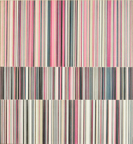 Doris Marten: BL_Layer Nr.11. Tusche /Alu Dibond 
40,6cm mal 38cm 
2015